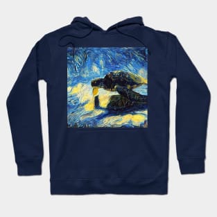 Cute turtle painting (sea turtle, ocean, sea and beach) Hoodie